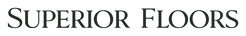Superior Floors horizontal wordmark in forest green